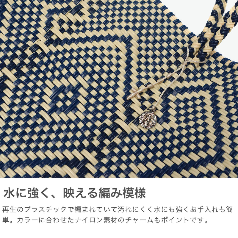 OJO DE MEX トートバッグ かごバッグ レディース A4 大きめ オホ デ メックス 軽量 軽い ブランド かわいい ビニール ビニール製 カゴバッグ 夏 春 メルカドバッグ トート バッグ Plastico CAGO Tote chico
