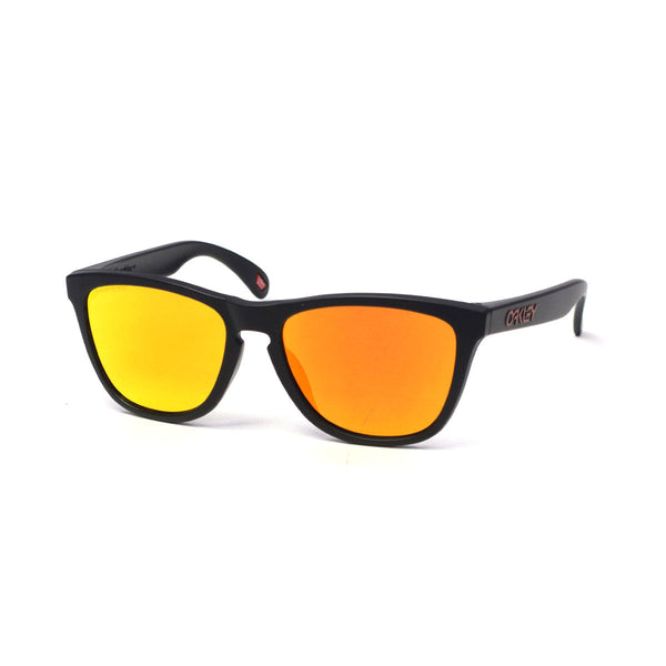 [Genuine 2 -Ayear 보증] Oakley Sunglasses 남성용 숙녀 Oakley Frog 피부 아이웨어 스포츠 브랜드 세련된 가벼운 드라이브 프리즘 컷 컷 UV 컷 개구리 Frogskins Low Bridge Fit OO9245