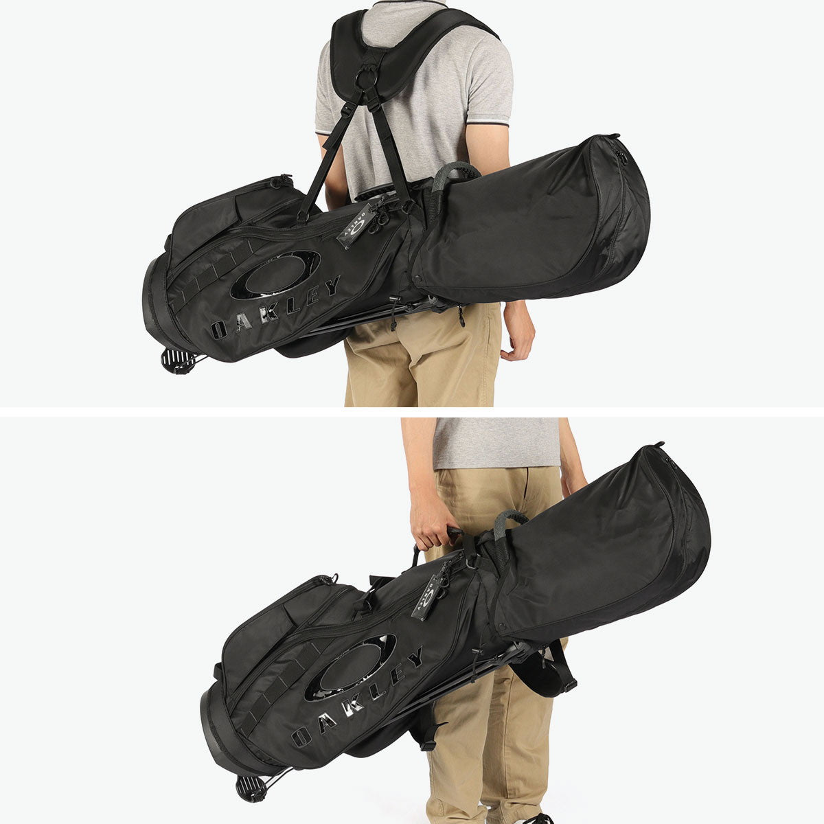 【美品】OAKLEY オークリー　スタンドキャリーバッグ オークリー キャディバッグ メンズ スタンド 軽量 OAKLEY ゴルフ