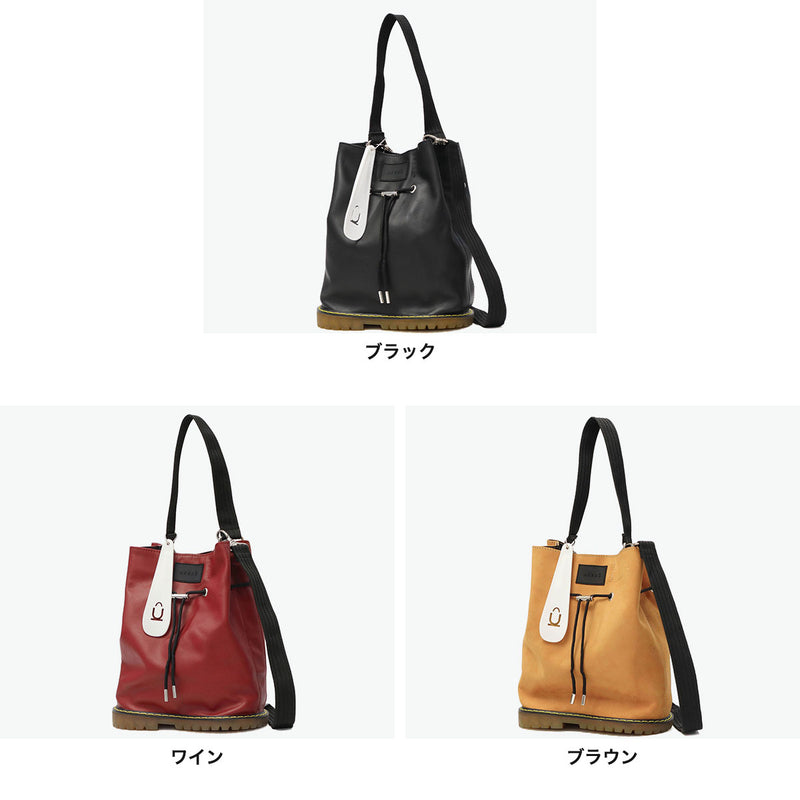 여성용 Okeru 토트 가방, 작은 Okeru 가죽 세련된 귀여운 숄더 가방 크로스 바디 드로우 스트링 가방 Compact B5 일본에서 만든 2way 자체지지 캐주얼 카우 히드 작업 부츠 Type-D2 Okmg5st6