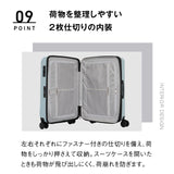 【正規品1年保証】 オルティモ スーツケース フロントオープン Mサイズ oltimo キャリーケース 拡張 前開き ワンタッチ式 TSAロック ストッパー付き ストッパー 旅行 出張 60/69L拡張可能 Anetos OT-0918-58