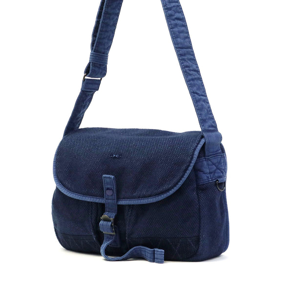 ポータークラシック ショルダーバッグ Porter Classic PC KENDO SHOULDER BAG M バッグ 斜めがけ かぶせ ファスナー付き メンズ レディース 剣道 コットン インディゴ 日本製 PC-001-323