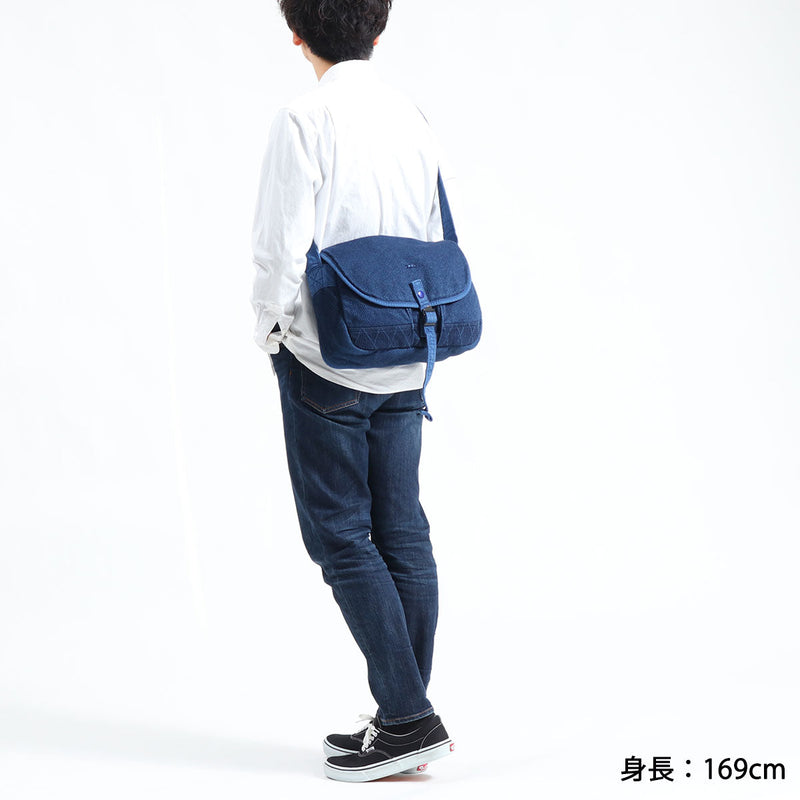 Porter Classic Shoulder Bag PORTER CLASSIC PC KENDO SHOULDER BAG M Bag Diagonal Waspassed Men's Ladies Kendo Cotton Indigo Japan Made in Japan PC-001-323