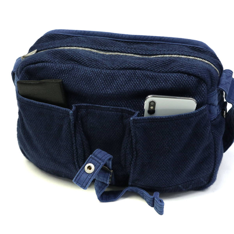 Porter Classic Shoulder Bag PORTER CLASSIC PC KENDO SHOULDER BAG M Bag Diagonal Waspassed Men's Ladies Kendo Cotton Indigo Japan Made in Japan PC-001-323