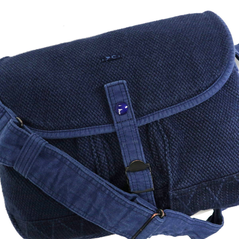 Porter Classic Shoulder Bag PORTER CLASSIC PC KENDO SHOULDER BAG M Bag Diagonal Waspassed Men's Ladies Kendo Cotton Indigo Japan Made in Japan PC-001-323