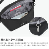 パックセーフ ボディバッグ メンズ レディース 斜めがけバッグ 小さめ pacsafe GO ブランド カジュアル スリングバッグ 斜め掛け 横型 軽量 軽い 撥水 2.5L スキミング防止 RFID 旅行 海外 防犯 スリングパック