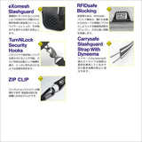パックセーフ ショルダーバッグ メンズ レディース 斜めがけバッグ 小さめ pacsafe GO ブランド カジュアル ミニ ショルダー バッグ 横型 軽量 軽い 撥水 2.5L スキミング防止 RFID 旅行 海外 防犯 クロスボディ