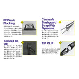 パックセーフ ショルダーバッグ メンズ レディース 斜めがけバッグ 小さめ pacsafe GO ブランド カジュアル ミニ ショルダー バッグ 縦型 軽量 撥水 0.2L スキミング防止 RFID 旅行 海外 防犯 テッククロスボディ