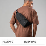 パックセーフ ボディバッグ メンズ レディース ワンショルダー pacsafe ショルダー ブランド かっこいい 小さめ 小さい 盗難防止 スキミング防止 斜めがけ 高機能 ファスナー 2.5L V アクションスリング