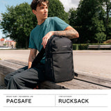 パックセーフ リュック メンズ レディース 軽量 pacsafe ブランド ビジネス カジュアル 撥水 バックパック 通勤リュック 旅行 PC収納 連結 アウトドア 盗難防止 A4 16inch 20L V20 シティバックパック