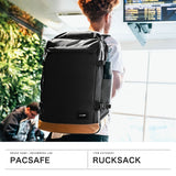 パックセーフ リュック メンズ レディース 大容量 軽量 pacsafe バックパック ブランド カジュアル 通勤 ビジネス 軽い A4 B4 出張 旅行 撥水 トラベル 機内持ち込み 盗難防止 44L GO キャリーオンバックパック