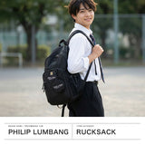 フィリップランバン リュック メンズ レディース おしゃれ 通学 Philip Lumbang 大きめ カジュアル 学生 PC 14インチ ノートPC 高校生 大学生 中学生 男子 女子 28L A4 通学リュック 2層 ポーチ付 PLSR-001