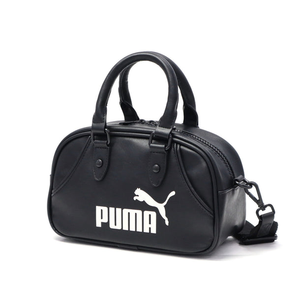 Puma Boston Bag Women's Travel Lightweight PUMA Handbag Brand Small Stylish Black Simple Casual Shoulder Crossbody Bag Crossbody Adult 2WAY Archive Mini Grip Bag 2.5L 091137