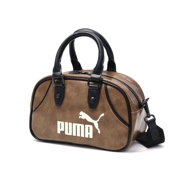 Puma Boston Bag Women's Travel Lightweight PUMA Handbag Brand Small Stylish Black Simple Casual Shoulder Crossbody Bag Crossbody Adult 2WAY Archive Mini Grip Bag 2.5L 091137