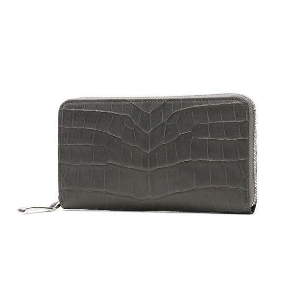 Pelle morbida wallet PELLE MORBIDA long wallet round zippers Cocodrillo cockroach Dolly Loco crocodile leather men's peremolvida CRS010