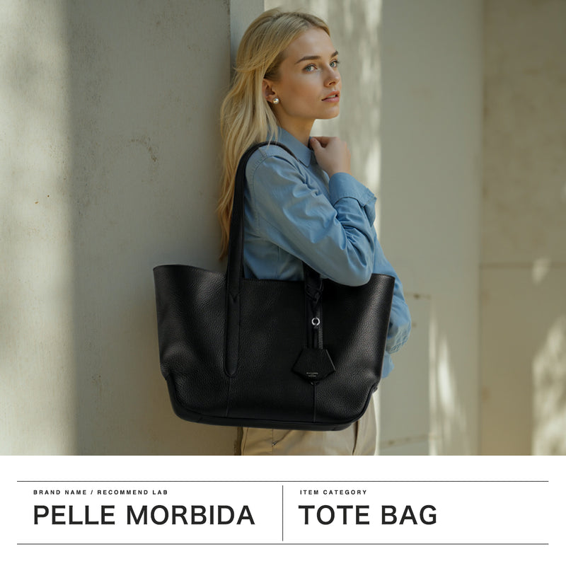 ペッレモルビダ トートバッグ レディース 大きめ A4 B4 PELLE MORBIDA バッグ 通勤 ブランド ビジネストート 自立 日本製 コラボ 金子麻貴 チャーム ビジネス 上品 大人 レザー 革 牛革 Cinque Terre KCT013