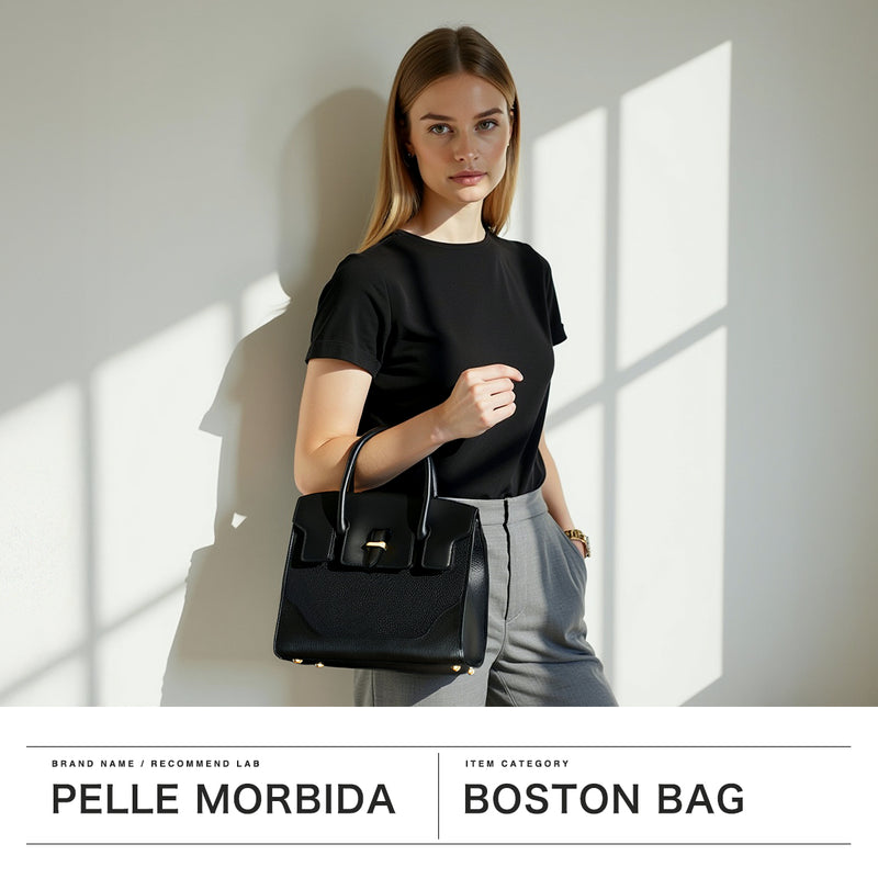 ペッレモルビダ ボストンバッグ レディース 小さめ 2WAY PELLE MORBIDA バッグ 本革 レザー ショルダー おしゃれ 斜め掛け 手持ち コラボ 金子麻貴 ミニボストン フラップ 上品 大人 日本製 A5 Vela KVE014