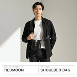 [Authorized Dealer] Red Moon Shoulder Bag for Men and Women Crossbody Bag Brand REDMOON Crossbody Small Leather Genuine Leather Oil Leather Adult Lightweight Light Shoulder American Casual Cool Stylish Luxury RM-MTSB-MA38