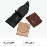 【正規取扱店】 レッドムーン 財布 メンズ レディース 二つ折り REDMOON コンパクト ブランド 本革 札入れ 小さめ コインケース ミニ財布 小銭入れ 日本製 REDMOONロゴパッチ付きミニウォレット RM-R01E