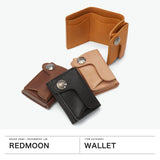 【正規取扱店】 レッドムーン 三つ折り財布 メンズ 革 本革 ブランド REDMOON 財布 レザー コンパクト 三つ折り 小銭入れ おしゃれ カード 大人 男性 無地 軽量 軽い ミニ財布 小さめ 日本製 HR-WMW