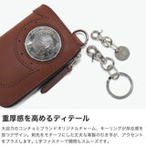 【正規取扱店】 レッドムーン 財布 二つ折り財布 メンズ レディース REDMOON 二つ折 二つ折り ブランド 本革 レザー L字ファスナー 小銭入れあり コンチョ 51mmコンチョ付きL型ジップウォレット BAREBACK-01A51