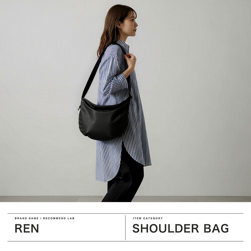 Ren肩带袋Ren Bag肩Fukuro Owlo Bare Bare Ladies男士对角线皮革真皮皮革皮革fu-11940 1-11-30640