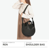 REN ショルダーバッグ レディース メンズ 斜めがけバッグ レン バッグ A4 軽い 軽量 大人 本革 革 レザー ショルダー 2WAY トートバッグ トート 山羊革 おしゃれ ラウンド bare 2wayサークルショルダー 1-11-30642