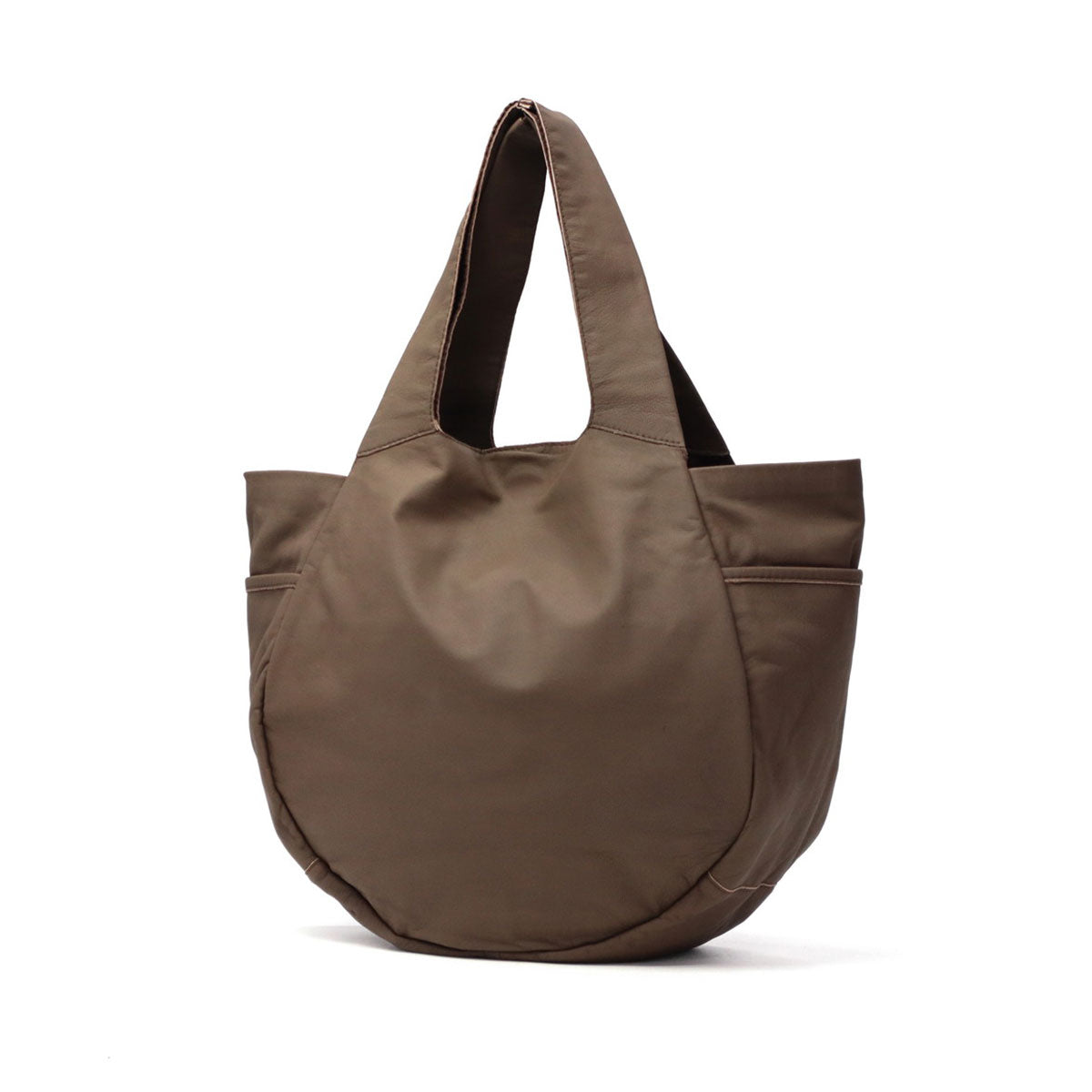 レン パンプキンサック トートバッグ ベアー ゴートレザー やぎ革 ベージュ系 レン パンプキンサック トートバッグ ベアー ゴートレザー やぎ革