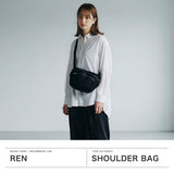 REN ショルダーバッグ メンズ レディース ブランド レン バッグ カバン 斜めがけ 大人 軽量 革 本革 縦型 やぎ革 ショルダーバッグ 斜めがけバッグ 小さめ BARE ベアー bare ラウンドスリングバッグ 1-11-30672