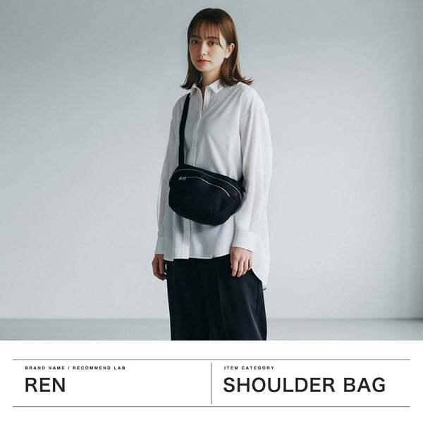 REN ショルダーバッグ メンズ レディース ブランド レン バッグ カバン 斜めがけ 大人 軽量 革 本革 縦型 やぎ革 ショルダーバッグ 斜めがけバッグ 小さめ BARE ベアー bare ラウンドスリングバッグ 1-11-30672
