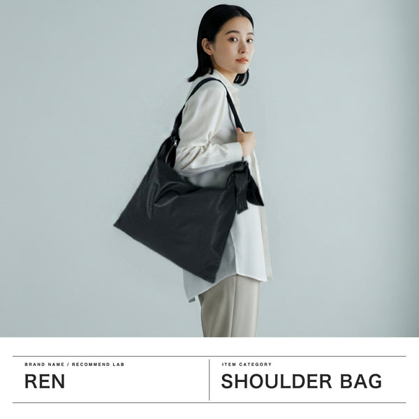 REN ショルダーバッグ メンズ レディース 大きめ レン 斜めがけ 軽量 ブランド 革 本革 レザー やぎ革 A4 B4 斜めがけバッグ 大人 ファスナー BARE ベアー zipスクエアショルダーM 1-11-30652