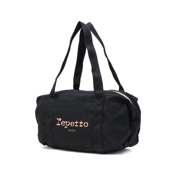 Repetto Boston Bag Wanita Kecil Jenama Repetto Beg Ringan Bergaya Cute Cute Cute Cute Compact Mini Boston Boston Duffel Bag Cotton Logo One Point Ribbon Women A5