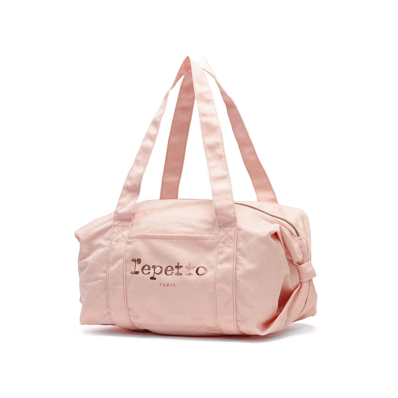 レペット ボストンバッグ レディース 小さめ ブランド Repetto バッグ 軽量 おしゃれ 可愛い かわいい カジュアル コンパクト ミニ ミニボストン ダッフルバッグ コットン ロゴ ワンポイント リボン 女性 A5