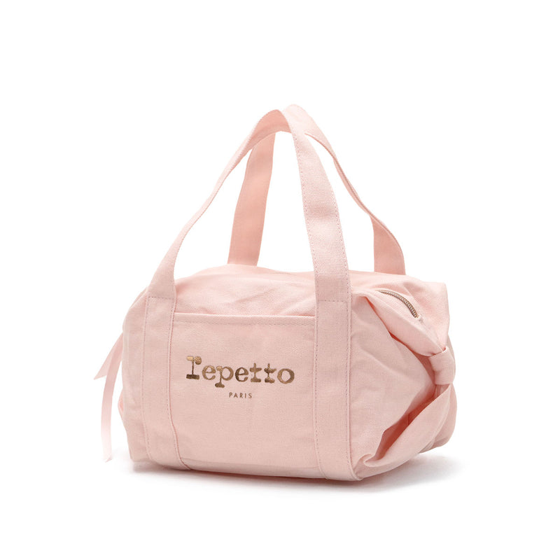 Repetto Boston Bag Women's Small Brand Repetto Bag Lightweight Fashionable Cute Cute Casual Compact Mini Mini Boston Duffel Bag Cotton Logo One Point Ribbon Women