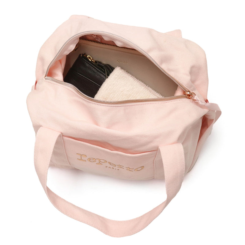 Repetto Boston Bag 여성용 소규모 브랜드 Repetto Bag Leightweight Workyable Cute Cute Coupal Clocual Compact Mini Boston Duffel Bag Cotton Logo One Point Ribbon Women