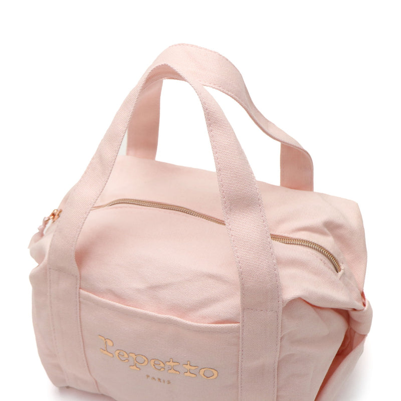 Repetto Boston Bag Women's Small Brand Repetto Bag Lightweight Fashionable Cute Cute Casual Compact Mini Mini Boston Duffel Bag Cotton Logo One Point Ribbon Women