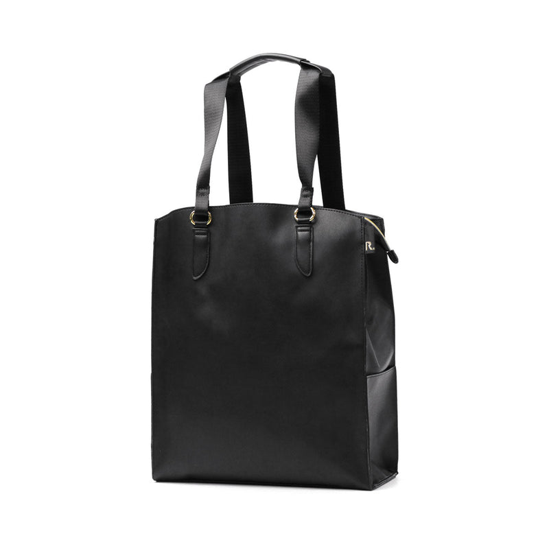 Route Tote Bag Ladies A4 Large-capacity zipper with large capacity zipper Bag commuting Lightweight Brand Beautiful Brand Vertical Independent Fashionable Light plain 2WAY Rucksack Simple Business Adult Black LT.