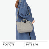 Rootte Tote Bag Women's Zippered ROOTOTE Bag Brand Lightweight Lightweight Small 2WAY Shoulder Crossbody Bag Stylish Cute Mini Tote Water Repellent A5 SN.Baby-2way.Light Water Reperent-G 1038