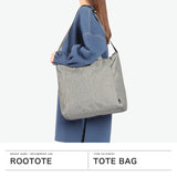 Rootte Tote Bag Wanita Zipper Besar Beg Rootote Beg ringan ringan 2way bahu crossbody beg bergaya comel 2way tote water penolak A4 sn medium 2way light air repelent-g 1039