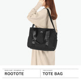 ルートート トートバッグ レディース 大きめ ファスナー付き A4 ROOTOTE バッグ ブランド 軽量 軽い 通勤 旅行 2WAY トート ショルダー 肩掛け 斜めがけ キャリーオン スクエア型 撥水 SN.グランデ.haccoｰA 1050