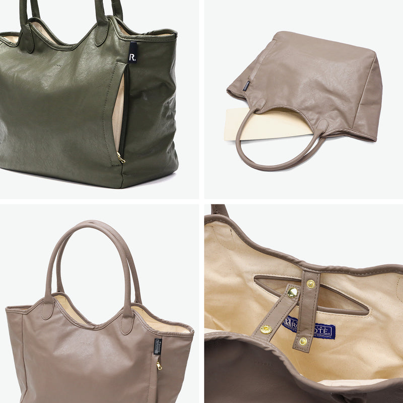 ルートート トートバッグ レディース A4 ROOTOTE トート バッグ 軽量 ブランド 肩掛け 軽い 通勤 ビジネス オフィス 通勤バッグ 合皮 シンプル 無地 おしゃれ 上品 ハビチェル 女性 SC.ハビチェル.シームリー-A 3638