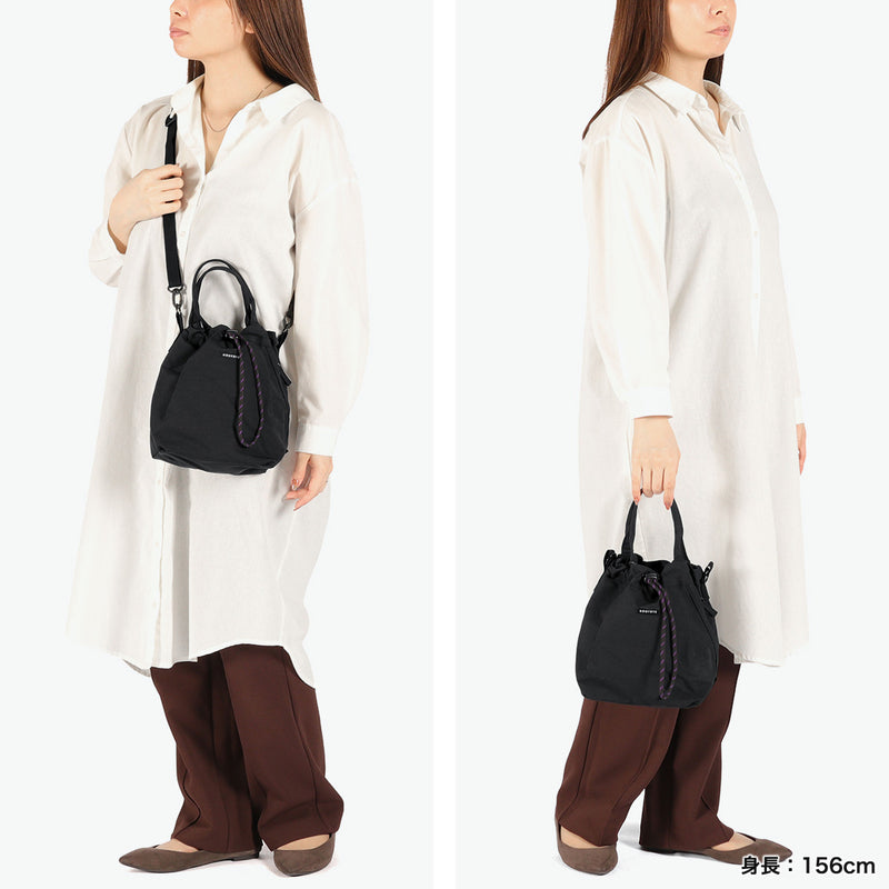 ルートート ショルダーバッグ レディース メンズ ブランド 軽量 ROOTOTE 小さめ 斜めがけ 大人 サコッシュ 2WAY ショルダー バッグ 軽い ミニショルダーバッグ ミニ 撥水 斜め掛け 巾着 SC.サコッシュ.ドローストリング-A 3649