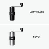 リバーズ コーヒーミル 小型 Rivers ブランド アウトドア キャンプ コーヒー ミル 手動 120ml ブラック シルバー 日本製 手挽き 粗挽き 細挽き 豆挽き 粒度調節 持ち運び コーヒーグラインダー グリット2 CF008