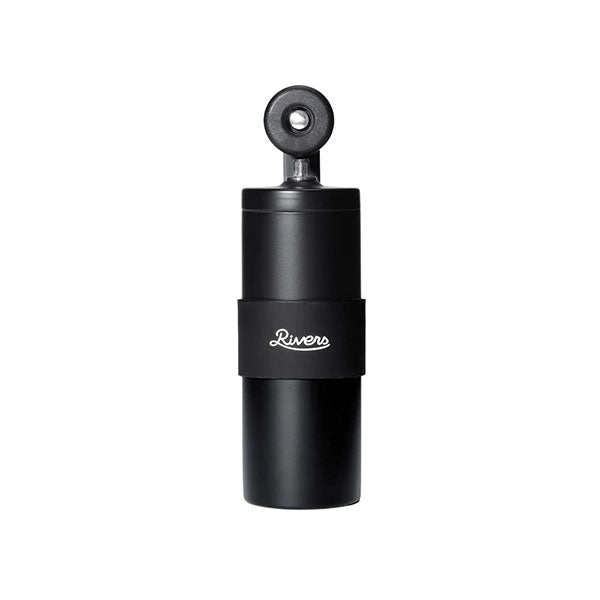 リバーズ コーヒーミル 小型 Rivers ブランド アウトドア キャンプ コーヒー ミル 手動 120ml ブラック シルバー 日本製 手挽き 粗挽き 細挽き 豆挽き 粒度調節 持ち運び コーヒーグラインダー グリット2 CF008
