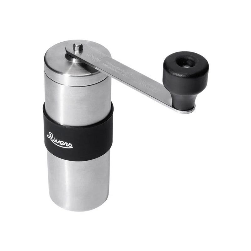 リバーズ コーヒーミル 小型 Rivers ブランド アウトドア キャンプ コーヒー ミル 手動 120ml ブラック シルバー 日本製 手挽き 粗挽き 細挽き 豆挽き 粒度調節 持ち運び コーヒーグラインダー グリット2 CF008