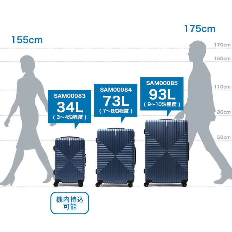 【セール25％OFF】【正規品3年保証】 サムソナイト スーツケース Lサイズ ブランド Samsonite 大容量 フレームタイプ TSAロック フレーム TSロック おしゃれ 双輪 旅行 73L 大型 インターセクト スピナー68