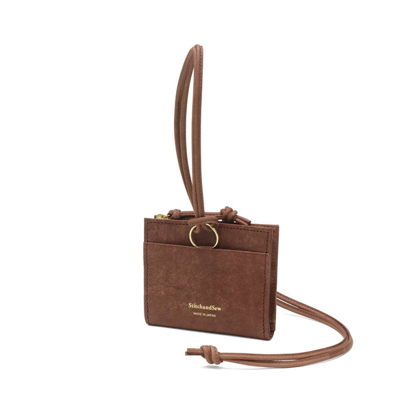 ステッチアンドソー 財布 レディース 小さい 薄い StitchandSew ブランド かわいい コンパクト 本革 革 牛革 コインケース ミニウォレット L字 ジップ 小さめ 日本製 WALLET 革紐付き 首掛け Lジップ財布(小) LZS104