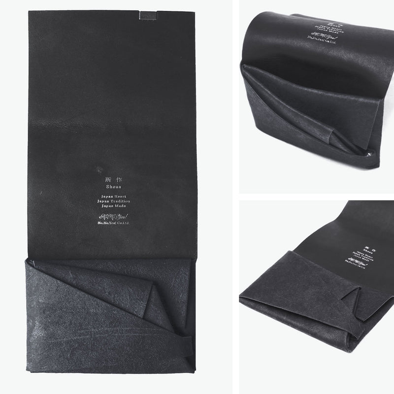 所作 財布 メンズ レディース Shosa 三つ折り 3つ折り ブランド 薄い 薄型 コンパクト 小銭入れ サイフ 折財布 ウォレット 革 本革 レザー 日本製 和風 和 経年変化 軽量 おしゃれ 和紙 ショートウォレット1.0