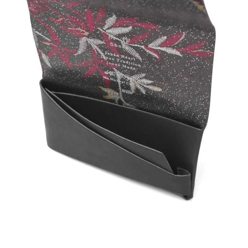 所作 カードケース メンズ レディース スリム 本革 Shosa 名刺入れ ブランド 薄型 薄い 日本製 名刺 カード入れ カード 軽量 軽い ビジネス レザー 革 牛革 おしゃれ 花 花柄 経年変化 コンパクト 刺繍模様