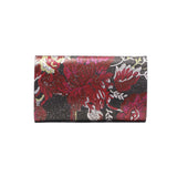 所作 コインケース メンズ レディース 革 Shosa ブランド 小銭入れ 小銭 薄い 薄型 コンパクト スリム 財布 ミニ財布 小さい 軽量 軽い かぶせ カード 本革 レザー 花 花柄 三つ折り 日本製 刺繍模様